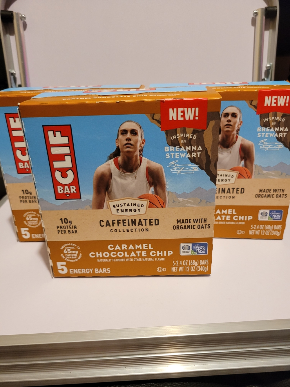 CLIF Bar Caffeinated Caramel Chocolate Chip Energy Bars